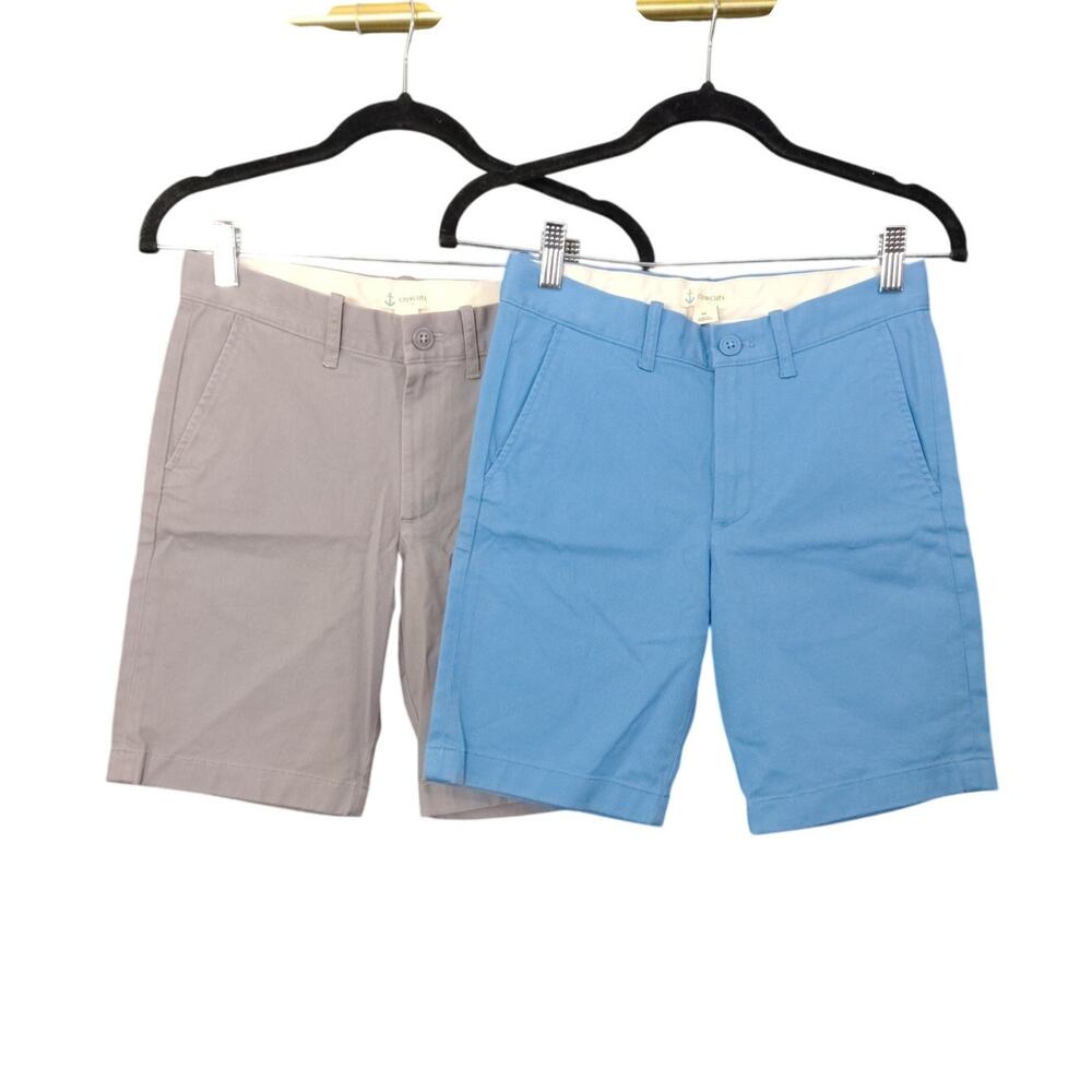 J.Crew Factory Blue and Grey Chino Shorts Boys 10